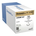 Surgical Specialties Sharpoint Plus 5-0 13 mm Chromic Gut Absorbable Suture with Needle and Undyed, 12 per Box