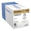 Surgical Specialties Sharpoint Plus 3-0 27 inch Chromic Gut Absorbable Suture with Needle and Undyed, 12 per Box