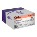 Surgical Specialties Quill Monoderm 30 cm x 30 cm 19 mm Polyglycolic Acid / PCL Absorbable Suture with Needle and Undyed, 12 per Box