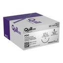 Surgical Specialties Quill 36 mm x 70 cm Polydioxanone Absorbable Suture with Needle and Violet, 12 per Box