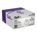 Surgical Specialties Quill 0 45 cm Polydioxanone Absorbable Suture with Needle and Violet, 12 per Box