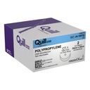 Surgical Specialties Quill 2 24 cm Polypropylene Non Absorbable Suture with Needle and Undyed, 12 per Box