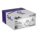 Surgical Specialties Quill 48 mm x 70 cm Polydioxanone Absorbable Suture with Needle and Violet, 12 per Box