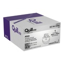 Surgical Specialties Quill 1 30 cm Polydioxanone Absorbable Suture with Needle and Violet, 12 per Box