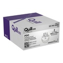Surgical Specialties Quill 2 30 cm Polydioxanone Absorbable Suture with Needle and Violet, 12 per Box