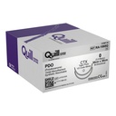 Surgical Specialties Quill 0 48 mm Polydioxanone Absorbable Suture with Needle and Violet, 12 per Box