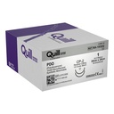 Surgical Specialties Quill 1 24 cm Polydioxanone Absorbable Suture with Needle and Violet, 12 per Box