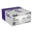 Surgical Specialties Quill 1 CT-1 Polydioxanone Absorbable Suture with Needle and Violet, 12 per Box