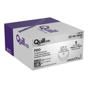 Surgical Specialties Quill 0 14 cm Polydioxanone Absorbable Suture with Needle and Violet, 12 per Box