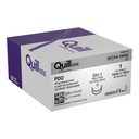 Surgical Specialties Quill 1 22 mm Polydioxanone Absorbable Suture with Needle and Violet, 12 per Box