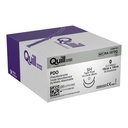 Surgical Specialties Quill 0 10 cm Polydioxanone Absorbable Suture with Needle and Violet, 12 per Box