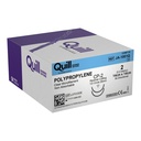 Surgical Specialties Quill 2 14 cm Polypropylene Non Absorbable Suture with Needle and Undyed, 12 per Box
