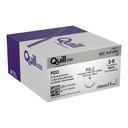 Surgical Specialties Quill Monoderm 19 mm x 45 cm Polydioxanone Absorbable Suture with Needle and Violet, 12 per Box