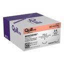 Surgical Specialties Quill Monoderm 2-0 30 cm Polyglycolic Acid / PCL Absorbable Suture with Needle and Undyed, 12 per Box