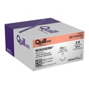 Surgical Specialties Quill Monoderm 17 mm x 20 cm Polyglycolic Acid / PCL Absorbable Suture with Needle and Violet, 12 per Box