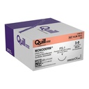 Surgical Specialties Quill Monoderm 24 mm x 20 cm Polyglycolic Acid / PCL Absorbable Suture with Needle and Undyed, 12 per Box