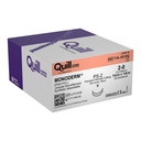 Surgical Specialties Quill Monoderm 14 cm x 14 cm 19 mm Polyglycolic Acid / PCL Absorbable Suture with Needle and Undyed, 12 per Box
