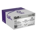 Surgical Specialties Quill 3-0 3.5 cm Polydioxanone Absorbable Suture with Needle and Violet, 12 per Box