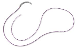Surgical Look™OfficePlasticSurgery Smallstitch™Suture, 5/0 Nylon, Blk Mono, 10"/25cm, C6, 18mm 3