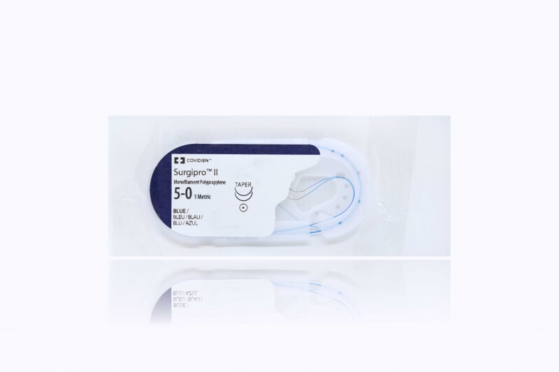 Medtronic Surgipro II 24 inch Size 5-0 CV-20 Monofilament Polypropylene Sutures, Blue, 36/Box