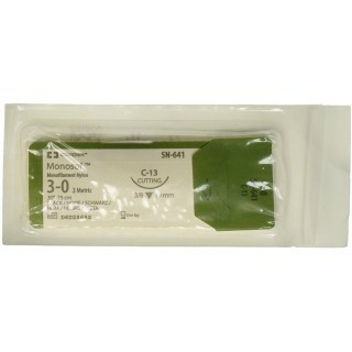 Medtronic Monosof 30 inch Needle C-13 Size 3-0 Nylon Suture, Black, 36/Box