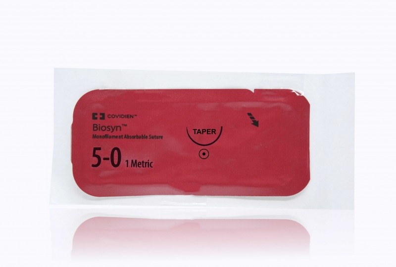 Medtronic Biosyn 30 inch 1/2 Circle Size 5-0 CV-23 Monofilament Absorbable Suture, 36/Box