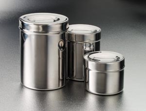 Tech-Med Dressing Jars - Dressing Jar, 1 Qt, Stainless Steel