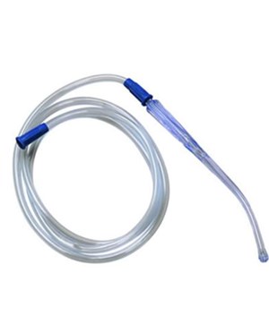 Amsino Amsure® Suction Connecting Tube, ¼" x 6 ft, Sterile, Rigid, Bulb Tip, Non-Vented Yankauer