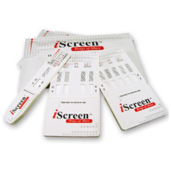 Iscreen Dip Card - Drug Test, 5 Test Dip Device, COC, THC, OPI, mAMP, AMP