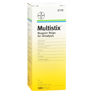 Siemens Diagnostics Multistix Reagent Strips, CLIA Waived for Urinalysis, 100/Bottle