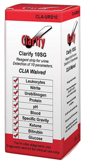 Clarity Diagnostics Urinalysis - Clarify Urine Reagent Strips