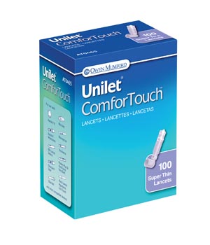 Owen Mumford Unilet® ComforTouch Lancet, Ultra Thin, 30G, Purple