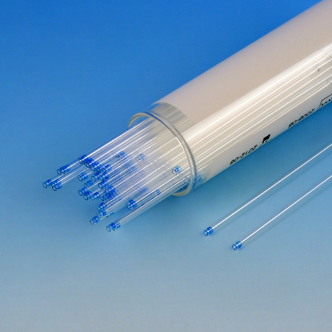 Globe Scientific Soda Lime Glass Micro-Hematocrit Capillary Tubes w/ Blue Tip, 1000/Box