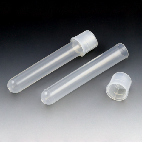 Globe Scientific 15 ml PS Sterile Culture Tube w/ Attached Dual Position Cap, 500/Case