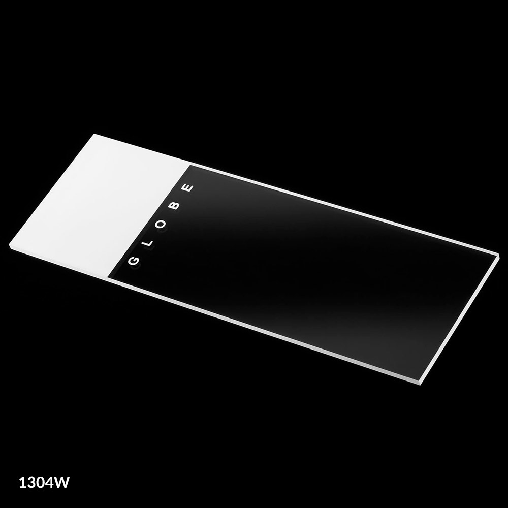 Globe Scientific 25 mm x 75 mm Color Frosted 90° Ground Edges Glass Microscope Slides, White, 1440/Case
