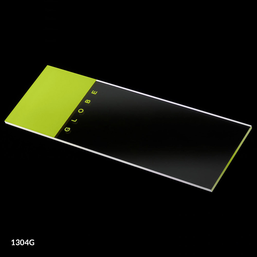 Globe Scientific 25 mm x 75 mm Color Frosted 90° Ground Edges Glass Microscope Slides, Green, 1440/Case