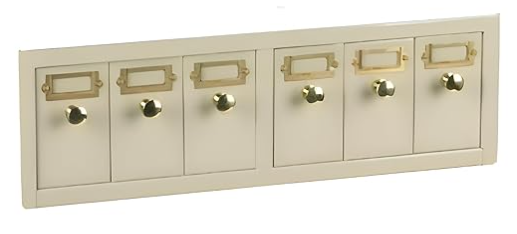 Globe Scientific 6 Drawers Metal Storage Cabinet for 4500 Slides, Tan
