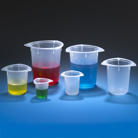 Globe Scientific 50 ml Polypropylene Tri-Corner Beaker, 100/Case