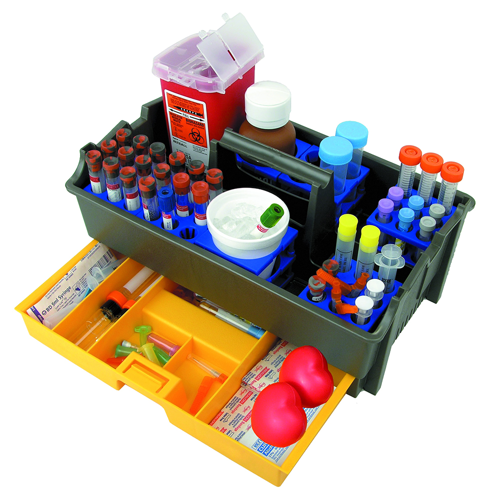 Unico 9 inch Phlebotomy Tray with Tube Cubes
