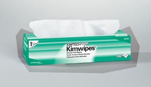 Kimberly-Clark Kimwipes EX-L Delicate Task Wipers, Disposable, Popup Box, 1-Ply White, 15" x 17"