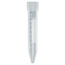 Globe Scientific 10 ml PP Non-Sterile Centrifuge Tube w/ Separate Natural Screw Cap, 1000/Case