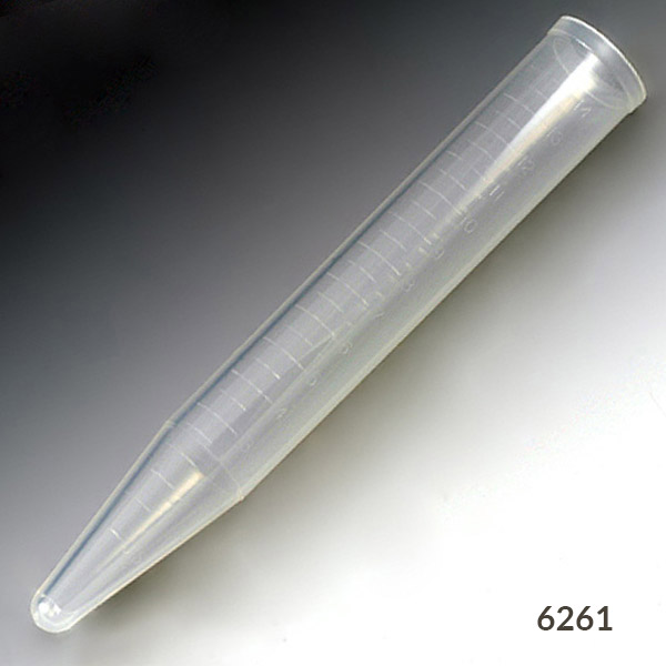 Globe Scientific 15 ml PP Conical Bottom Plain Top Centrifuge Tube, 1000/Case