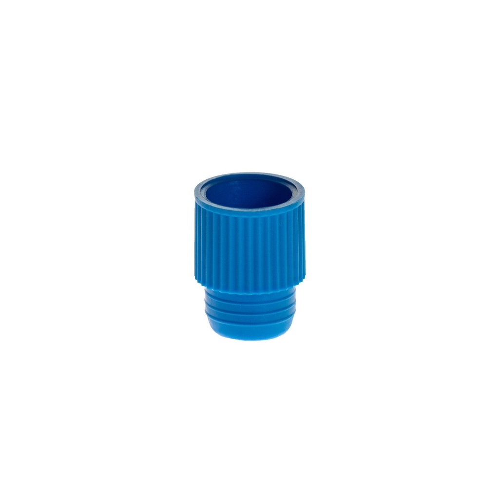 Simport Centrifuge Tube Plug Cap, 12mm, Polyethylene, Blue