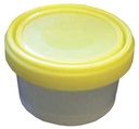 Globe Scientific 250 ml PP Large Capacity Histology Containers w/ Separate Yellow Screw Cap, 100/Case