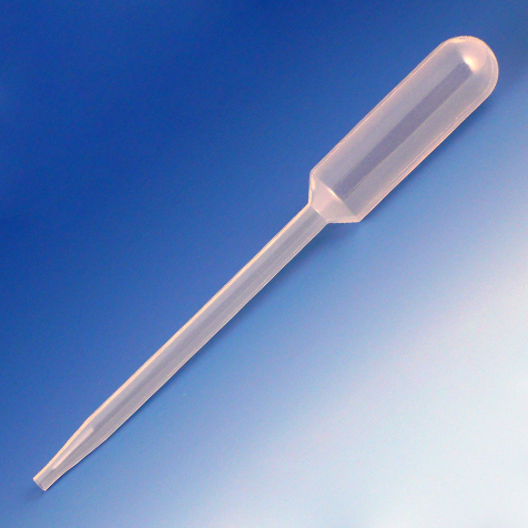 Globe Scientific 8.5 ml LDPE Non-Sterile Large Opening Non-Graduated Transfer Pipets, 2500/Case