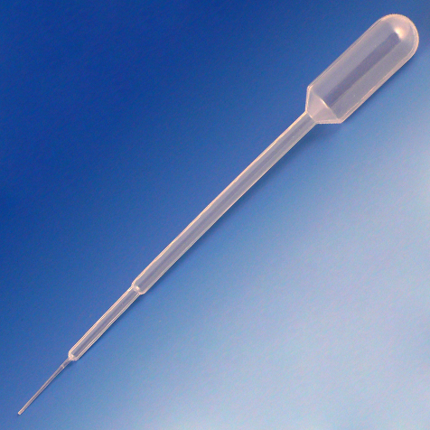 Globe Scientific 5 ml LDPE Extended Fine Tip Transfer Pipets, 2000/Case