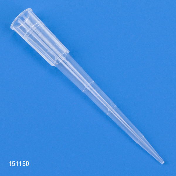 Globe Scientific 1-200µl PP Universal Certified Pipette Tips, Natural, 1000/Bag