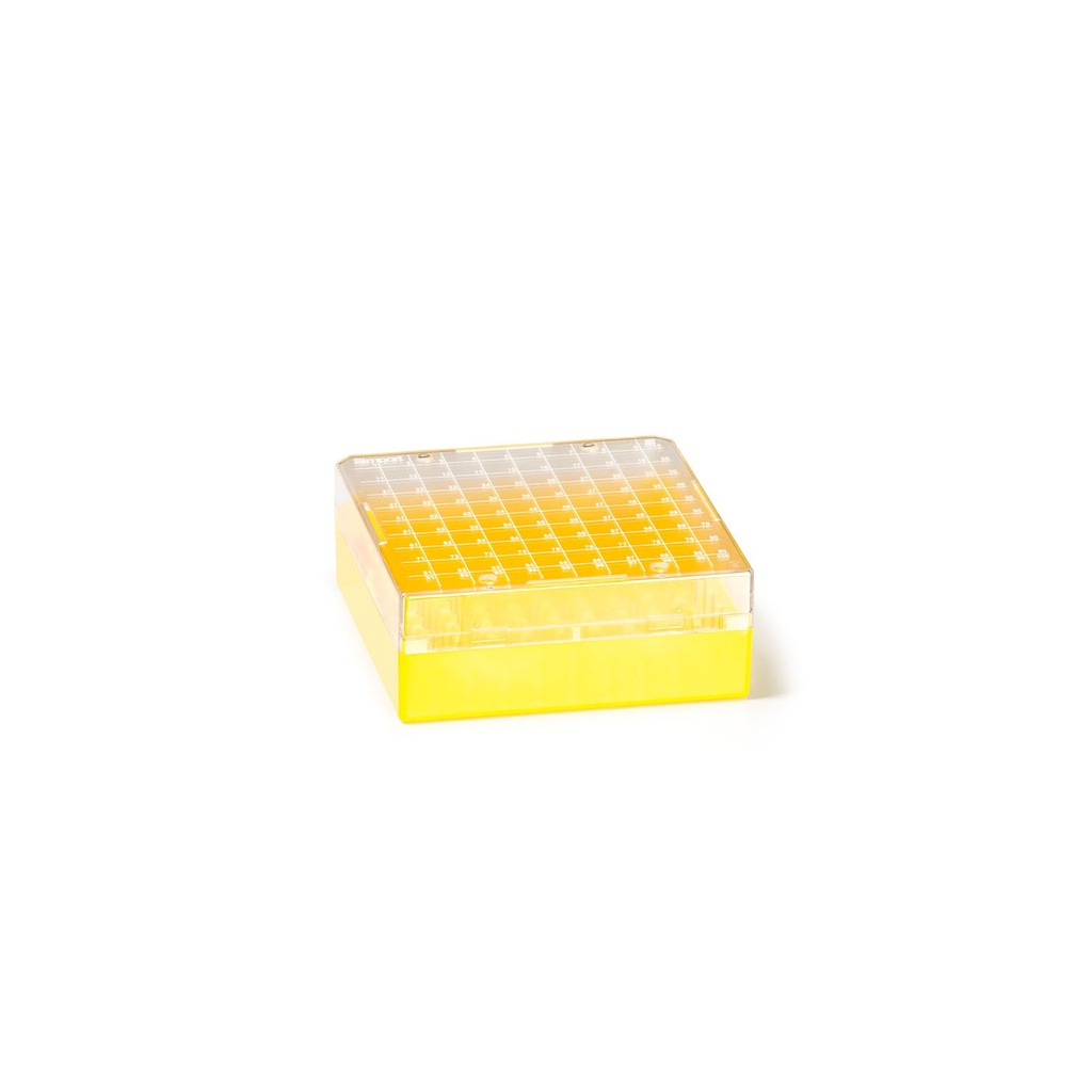 Simport Cryostore™ Storage Box, 1.2 & 2mL, 100 Places, Yellow