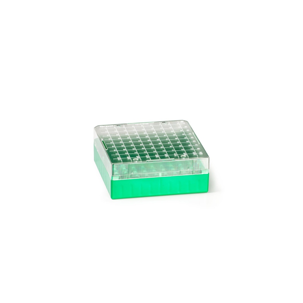 Simport Cryostore™ Storage Box, 1.2 & 2mL, 100 Places, Green