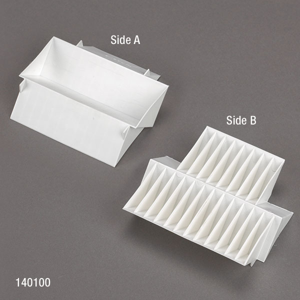 Globe Scientific 8 & 12-Place PP Universal Reagent Reservoirs, White, 12/Case